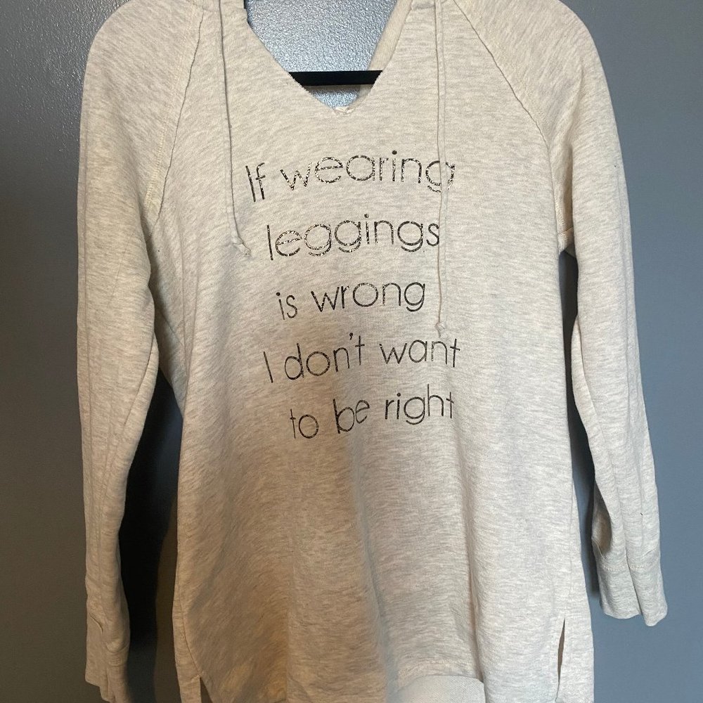 Cream Pullover with Hood